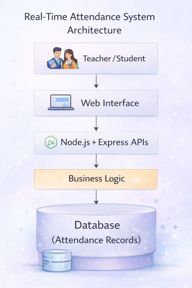 Attendance System Architecture Diagram
